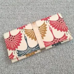 鶴模様 和風デザイン小物入・財布