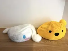 シナモロール くまのプーさん　ギガジャンボドームクッション　シナモン