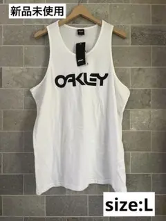 【新品未使用】OAKLEY ホワイト ノースリーブ タンクトップ　Lのサムネイル