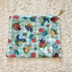 希少　フェイラー　メッシュポーチ　ハイジチェック　グリーン　緑　ミント　完売品