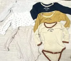 ベビー　肌着　長袖　ロンパース セット 90 95 まとめ売り 6点　ベビー肌着