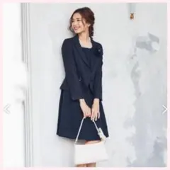 卒入学　Feroux ワンピース＋ジャケットセット フォーマル スーツ 紺