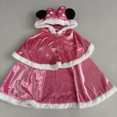 美品 ミニーマウス リボン フード付き ケープ ポンチョ ドレス