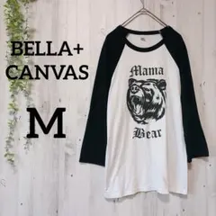 BELLA+CANVAS ママベア ラグラン 7分袖 Tシャツ Mサイズ クマ