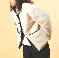 タイオン　ダウンジャケット　リバーシブル　ボア　TAION　キルティング　美品