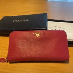 PRADA プラダ 長財布 ピンク　サフィアーノ