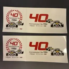 Williams Honda HRC 1986 ステッカー 2枚セット