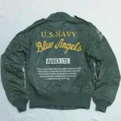 極美品!AVIREX BLUE ANGELS 刺繍パッチL-2Bジャケット(M)