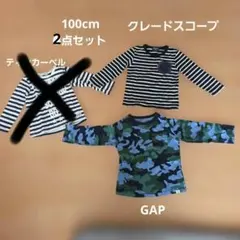 クレードスコープ等長袖カットソー 100cm 2点セット
