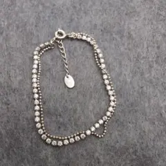 4℃ ヨンドシー 2連ブレスレット シルバー SILVER ラインストーン