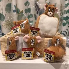 トムとジェリー　happyくじ　B賞　ぬいぐるみ　 ジェリー　5種　コンプリート