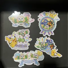 韓国限定 ポケモン30周年ステッカー チコリータ・ヒノアラシ・ワニノコ