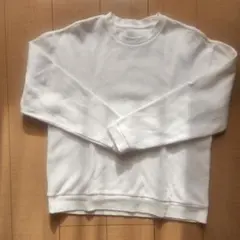 無印良品　ホワイト 長袖 トップス コットン混紡