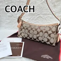 極美品⭐︎COACH コーチ ワンショルダーバッグ 肩掛け シグネチャー ベージュ