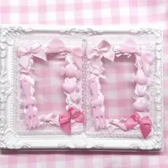 硬質ケース ホイップデコ ピンク 量産型 リボン ペア