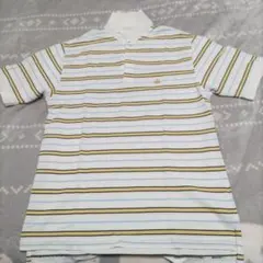 ブルックスのストライプ半袖ポロシャツ