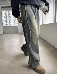 SHEIN DAZY フレアデザイン デニムパンツ