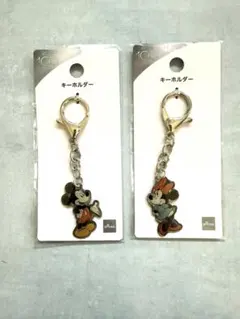 ディズニー100周年 ダイソー ミッキー ミニー キーホルダー