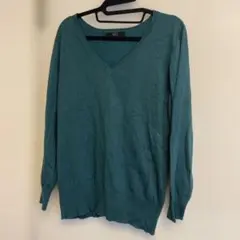 AZULbymoussy Vネック 長袖ニットセーター グリーン 緑 新品未使用