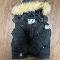 WAM ブラックダウンコート ファー付き