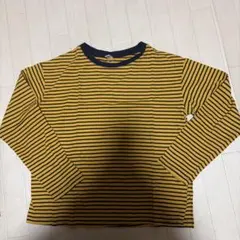 ユニセックス ボーダー長袖Tシャツ / イエロー×ネイビー