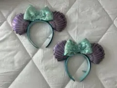 ディズニー ランド シー　アリエル　カチューシャ　貝殻デザインカチューシャ