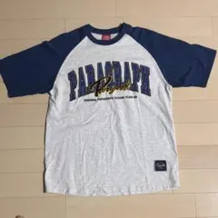 Paragraphパラグラフ アーチロゴラグランスリーブTシャツグレー/ネイビーのサムネイル