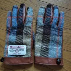 Harris Tweed ハリスツイード レザー手袋のサムネイル