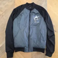 ZARA MAN スカル刺繍 スタジャン S/M メンズスカジャン　y49