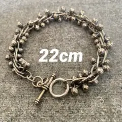 ヴィンテージ メキシコ DNA シルバー パール ブレスレット 22cmのサムネイル