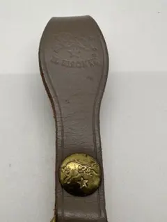 【美品】イルビゾンテ IL BISONTE キーホルダー レザー グレージュ系