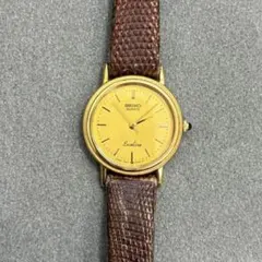 SEIKO エクセリーヌ ゴールド文字盤 7321-0070 レディースのサムネイル