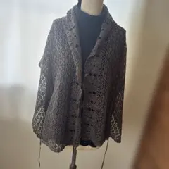 SM2 グレー レース編み カーディガン