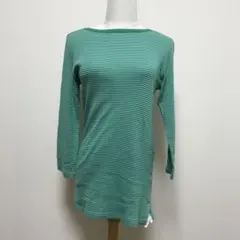 【美品✨️】【S】green label relaxing 緑×白 7分袖