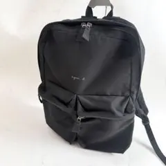 【アニエスベー】リュック マザーズバッグ キャンバス バックパック ブラックのサムネイル