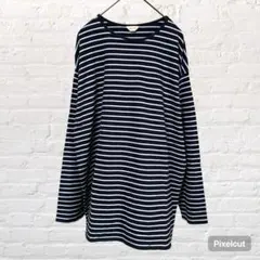 10927 アメリカンホリック ボーダーTシャツ カットソー L チュニック