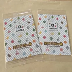 どうぶつの森 アミーボカードスリーブ 2枚セット　水族館コラボ ポストカード付き