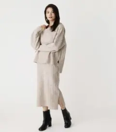 AZUL BY MOUSSY ワイドリブタイトニットスカート S-size