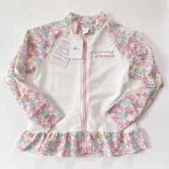 新品 ラッシュガード 110 花柄 女の子 UVカット プール 水泳 水着
