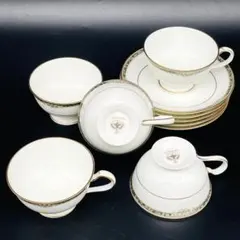 ★ノリタケ★カップ＆ソーサー　5客セット　ストリームサイド　4497