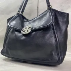 Tory Burch トリーバーチ 本革 レザー トートバッグ ブラックのサムネイル