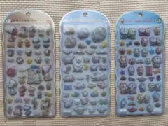 新品スヌーピー シナモロール ドラえもんコットンパフィーシールセット