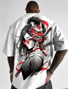 ​【4XL/サイズ】和モダン 新品 アニメ 3Dグラフィック Tシャツ ゆるだぼ