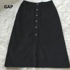 GAP ウエスト68 コーデュロイ ブラック タイトスカート
