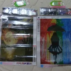 ダイヤモンドアートキット２個セット 30x40cm