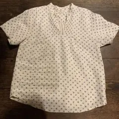 ハグオーワ　リネン　小花柄パープル　ブラウスのサムネイル