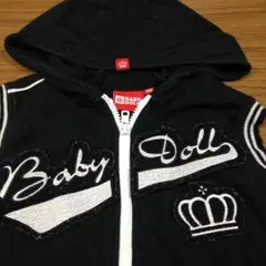 送料無料 ベビードール 120 袖なしパーカー 中古 黒