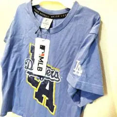 新品 タグ付きMLB ドジャース かすれデザイン Tシャツ 130cm 青のサムネイル