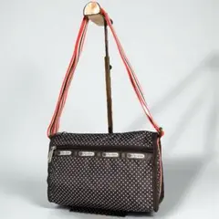 未使用級　レスポートサック　2way　ショルダーバッグ　ドット柄　斜め掛け　茶色