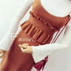 茶 フリル キャミワンピ ワンピース オルチャン ディーホリック スナイデル 系